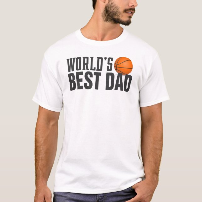 World's Best Dad Typography Basketball | Shirt (Front)