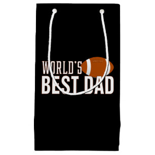 World's Best Dad Typography Football Gift Bag