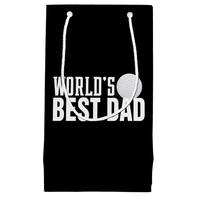 World's Best Dad Typography Golf | Gift Bag (Front)