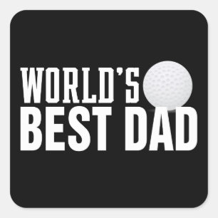 World's Best Dad Typography Golf   Sticker
