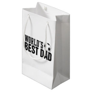 World's Best Dad Typography Soccer   Gift Bag
