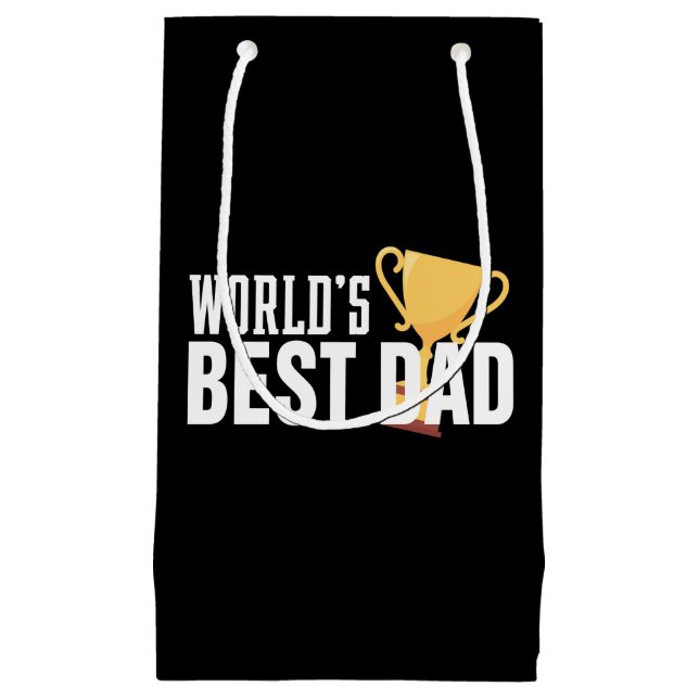 World's Best Dad Typography Trophy | Gift Bag