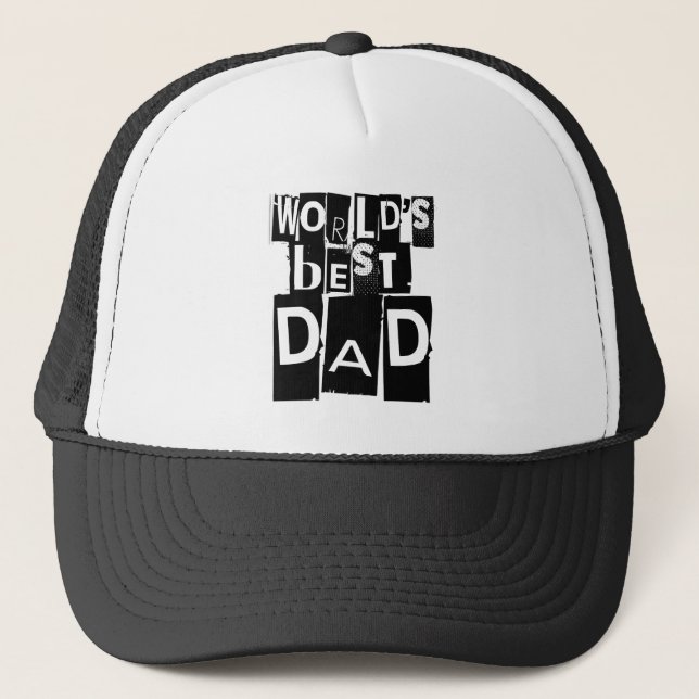 World's Best Dad Typography Trucker Hat (Front)