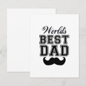 World's best dad with mustache (Front/Back)