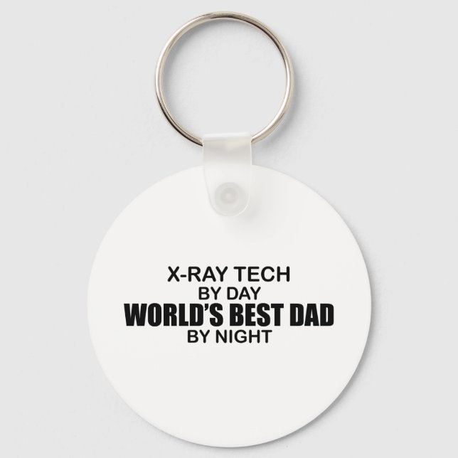 World's Best Dad - X-Ray Tech Keychain (Front)