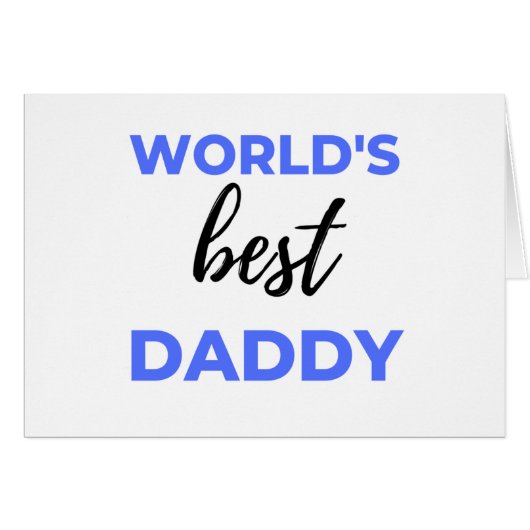 World's Best Daddy bl Cards (Front Horizontal)