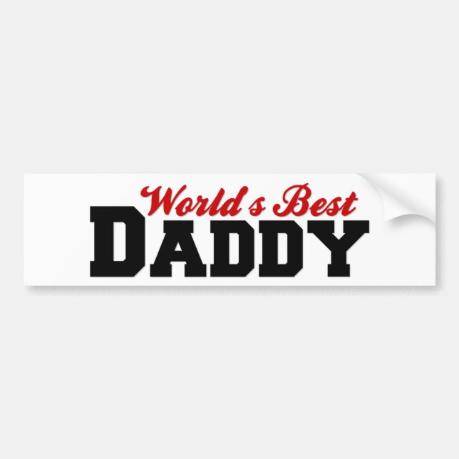 Worlds Best Daddy Bumper Sticker (Front)