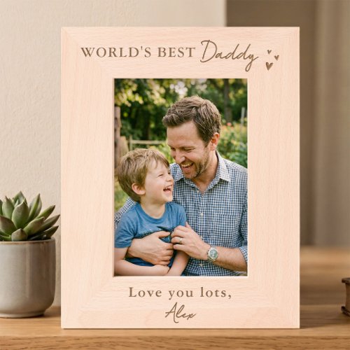 World's Best Daddy Custom Photo Frame Gift For Dad World's Best Daddy Custom Photo Frame Gift For Dad