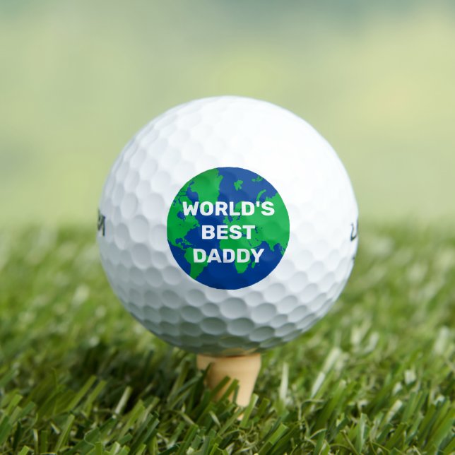 Worlds Best Daddy Custom Title Golf Balls (Insitu Tee)