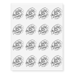 Worlds Best Daddy Fishing Father's Day Gift Temporary Tattoos
