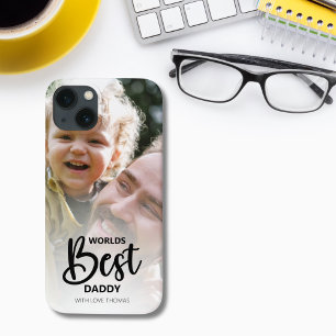 Worlds Best Daddy Modern Photo Collage iPhone 13 Case