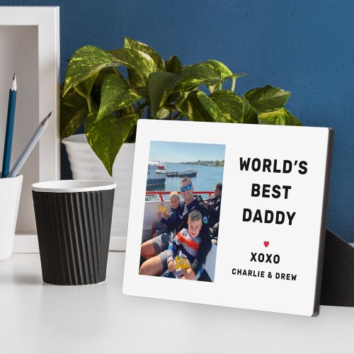 Worlds Best Daddy Personalized Photo Plaque