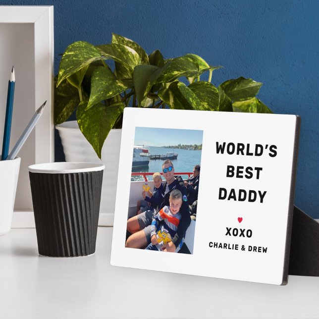 Worlds Best Daddy Personalized Photo Plaque (Creator Uploaded)