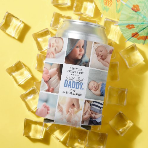 Worlds Best Daddy Photo Collage Can Cooler