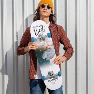 Worlds Best Daddy   Photo Skateboard