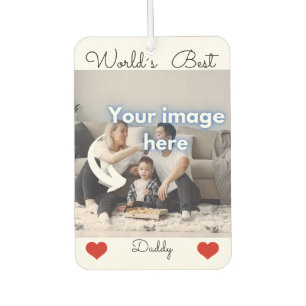 World's best daddy photo text template air freshener