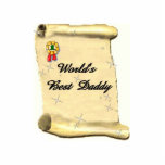 World's Best Daddy Statuette<br><div class="desc">Lighed Stars on lovable award note saying "World's Best Daddy" to celebrate Father's Day</div>