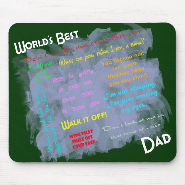 Worlds Best Dadism Mousepad (Front)