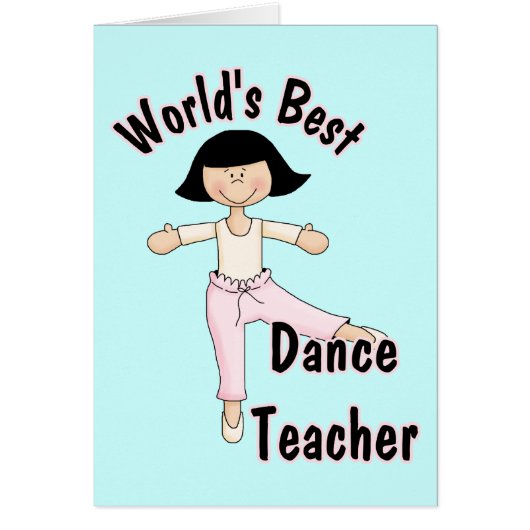 World's Best Dance Teacher Cards (Front)