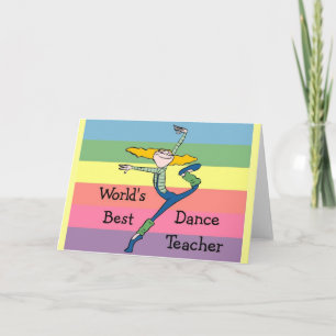 World's best dance teacher merchandise card