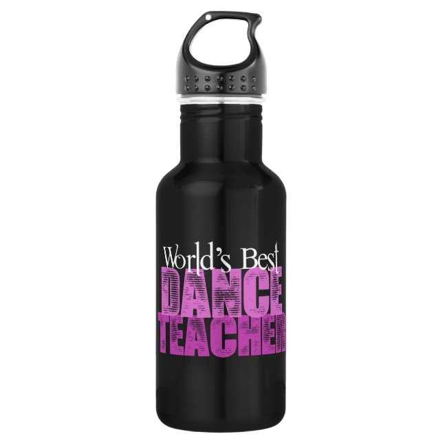 World's Best Dance Teacher Stainless Steel Water Bottle (Front)