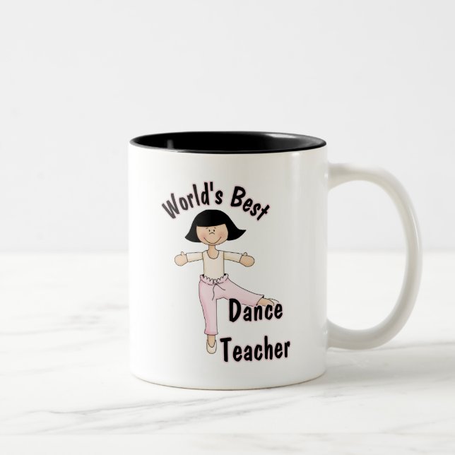 World's Best Dance Teacher Two-Tone Coffee Mug (Right)