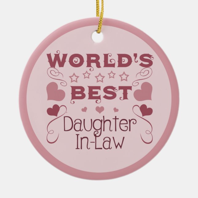 World's Best Daughter-In-Law Ceramic Ornament (Front)