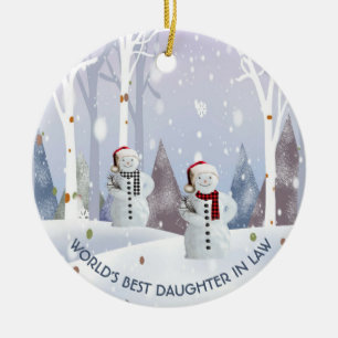 World's Best Daughter In law Christmas Ceramic Ceramic Ornament