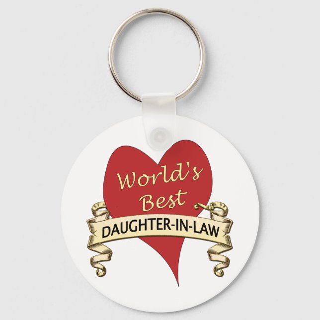 World's Best Daughter-In-Law Keychain (Front)
