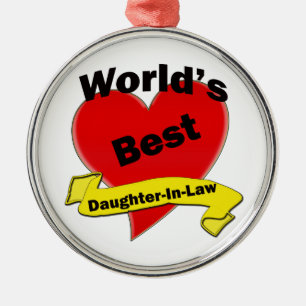 World's Best Daughter-In-Law Metal Ornament