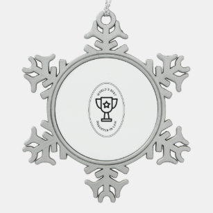 World's best Daughter-in-law Snowflake Pewter Christmas Ornament