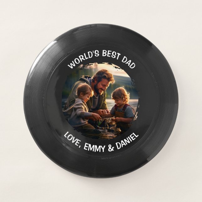 World's Best Day Personalized Photo Template Wham-O Frisbee (Front)