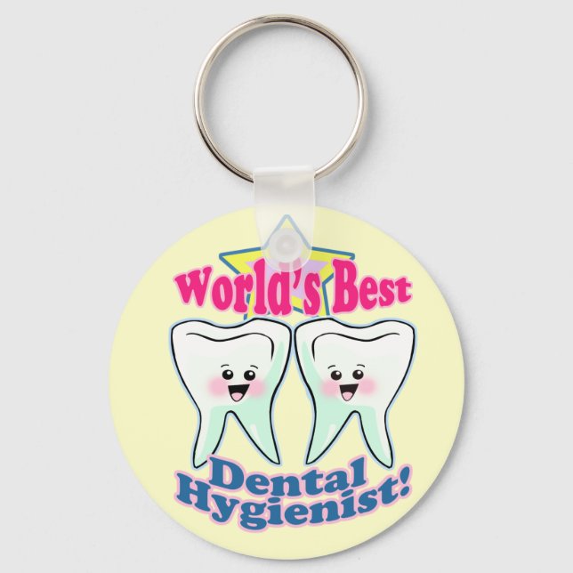 Worlds Best Dental Hygienist Keychain (Front)
