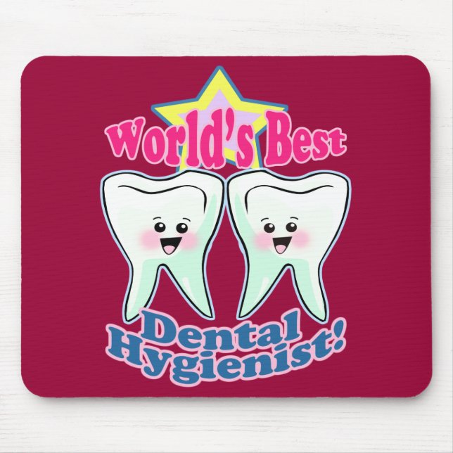 Worlds Best Dental Hygienist Mouse Pad (Front)