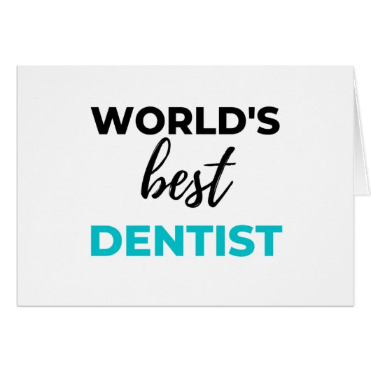 World's Best Dentist 2 Cards (Front Horizontal)