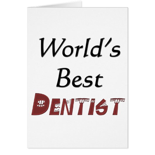 World's Best Dentist Cards (Front)