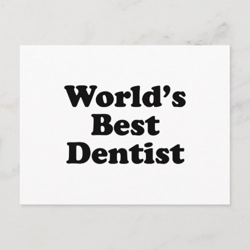 Worlds Best Dentist Postcard