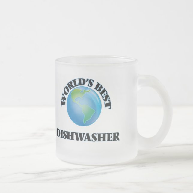 World's Best Dishwasher Frosted Glass Coffee Mug (Right)