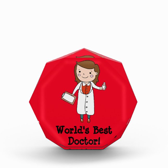 World's Best Doctor Acrylic Award (Front)