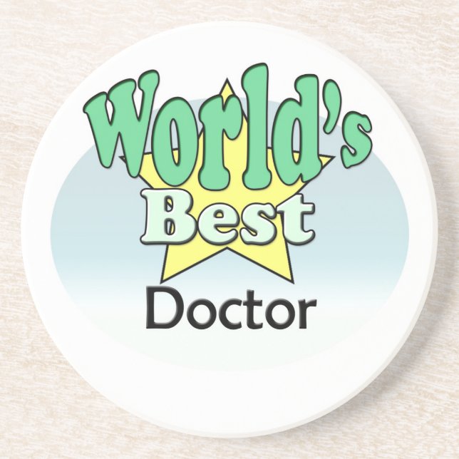 World's Best Doctor Drink Coaster (Front)