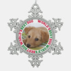 World's best dog custom photo christmas pet