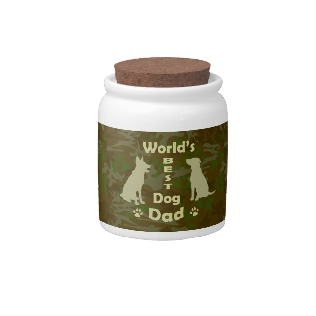 World's Best Dog Dad Candy Jar (Front)