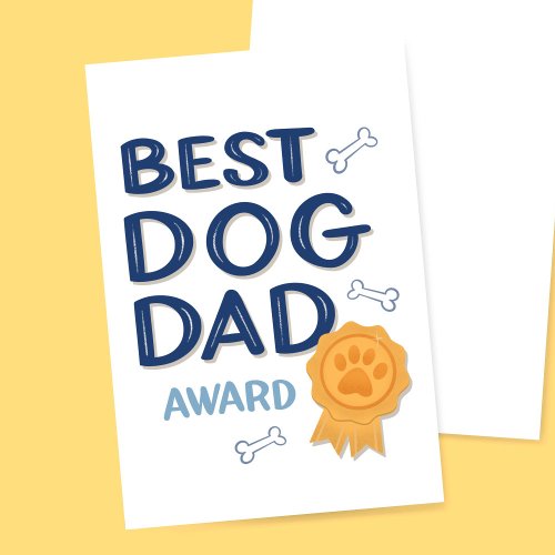 Worlds Best Dog Dad Card