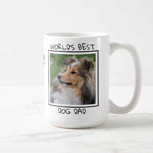 Worlds Best Dog Dad _ Custom Photo Coffee Mug