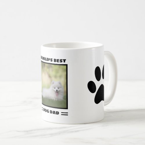 Worlds Best Dog Dad Custom Photo Personalized Coffee Mug