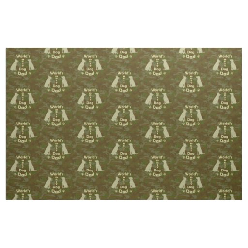 World's Best Dog Dad Fabric