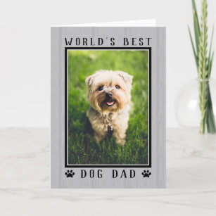 World's Best Dog Dad Happy Birthday Photo Card