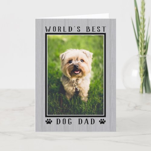Worlds Best Dog Dad Happy Birthday Photo Card