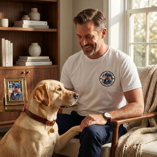 World's Best Dog Dad Modern Elegant Custom Photo T-Shirt