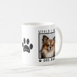 World's Best Dog Dad Paw Prints Name Pet Photo Coffee Mug